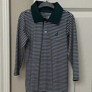 Coolybri - Banks Performance Polo Striped Romper (Pine)